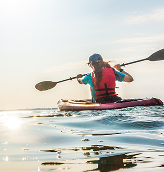 A person on a kayak