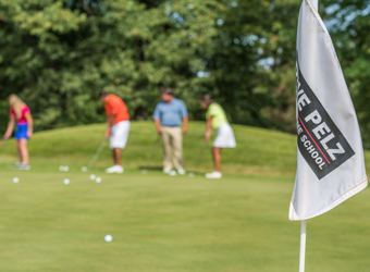 Golfers at Pelz