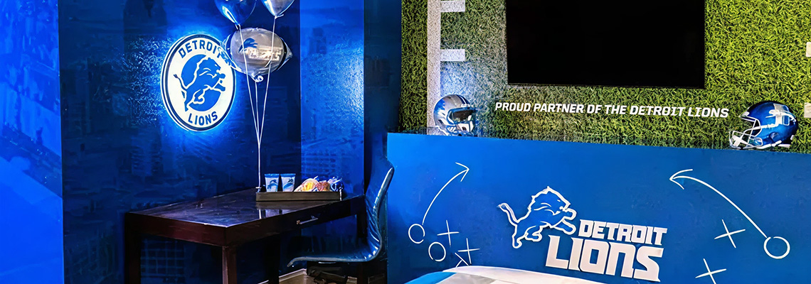 Detroit Lions suite. 