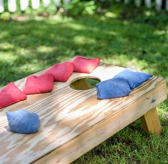 Lawn Games, Badminton & Hula Hoops at the Beach Club
